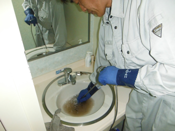 施工事例：手洗い場所の洗浄